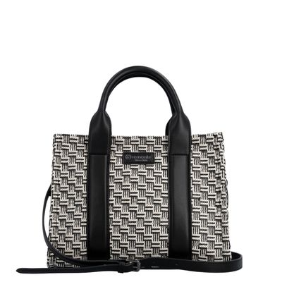 Remonte Q0767-02 Handbag w/ Crossbody Strap Black/White