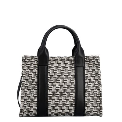 Remonte Q0767-02 Handbag w/ Crossbody Strap Black/White