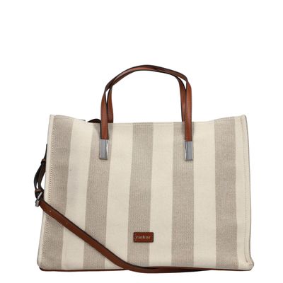 Rieker H1074-90 Handbag w/ Crossbody Strap Beige/Cognac