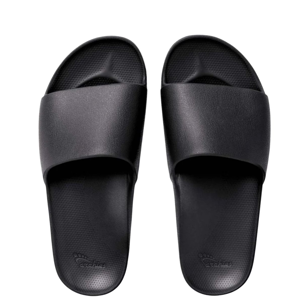 Archies Arch Support Slides, Color: Black, Size: Women's 5 | Men's 4