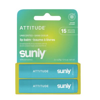 Attitude Sunly Lip Balm Duo SPF 15
