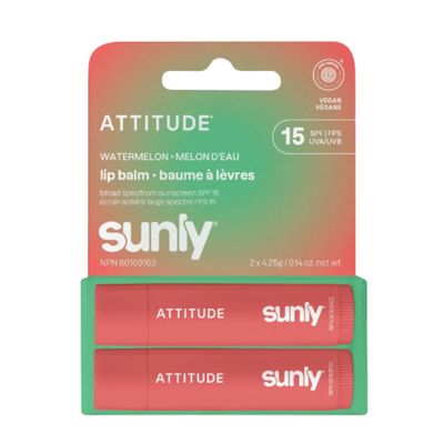 Attitude Sunly Lip Balm Duo SPF 15