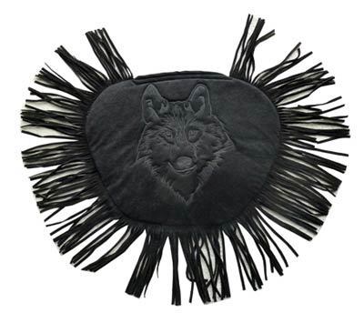 Butt Buffer Wolf Edition Medium Motorcycle Seat Pad - Fringe Butt Buffer Wolf Edition Medium Motorcycle Seat Pad - Fringe