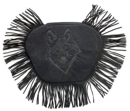 Butt Buffer Wolf Edition Large Motorcycle Seat Pad - Fringe
