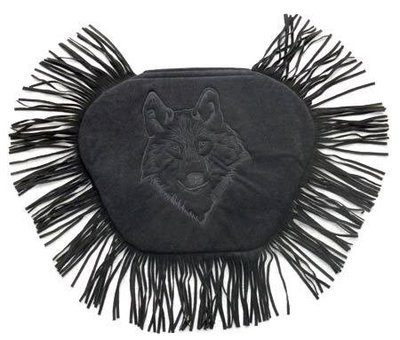 Butt Buffer Wolf Edition Large Motorcycle Seat Pad - Fringe Butt Buffer Wolf Edition Large Motorcycle Seat Pad - Fringe