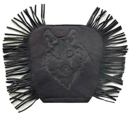 Butt Buffer Wolf Edition Small Motorcycle Seat Pad - Fringe
