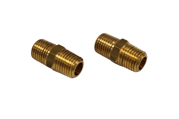 2 CASQUILHOS DUPLOS 1/4 X 1/4 NPT