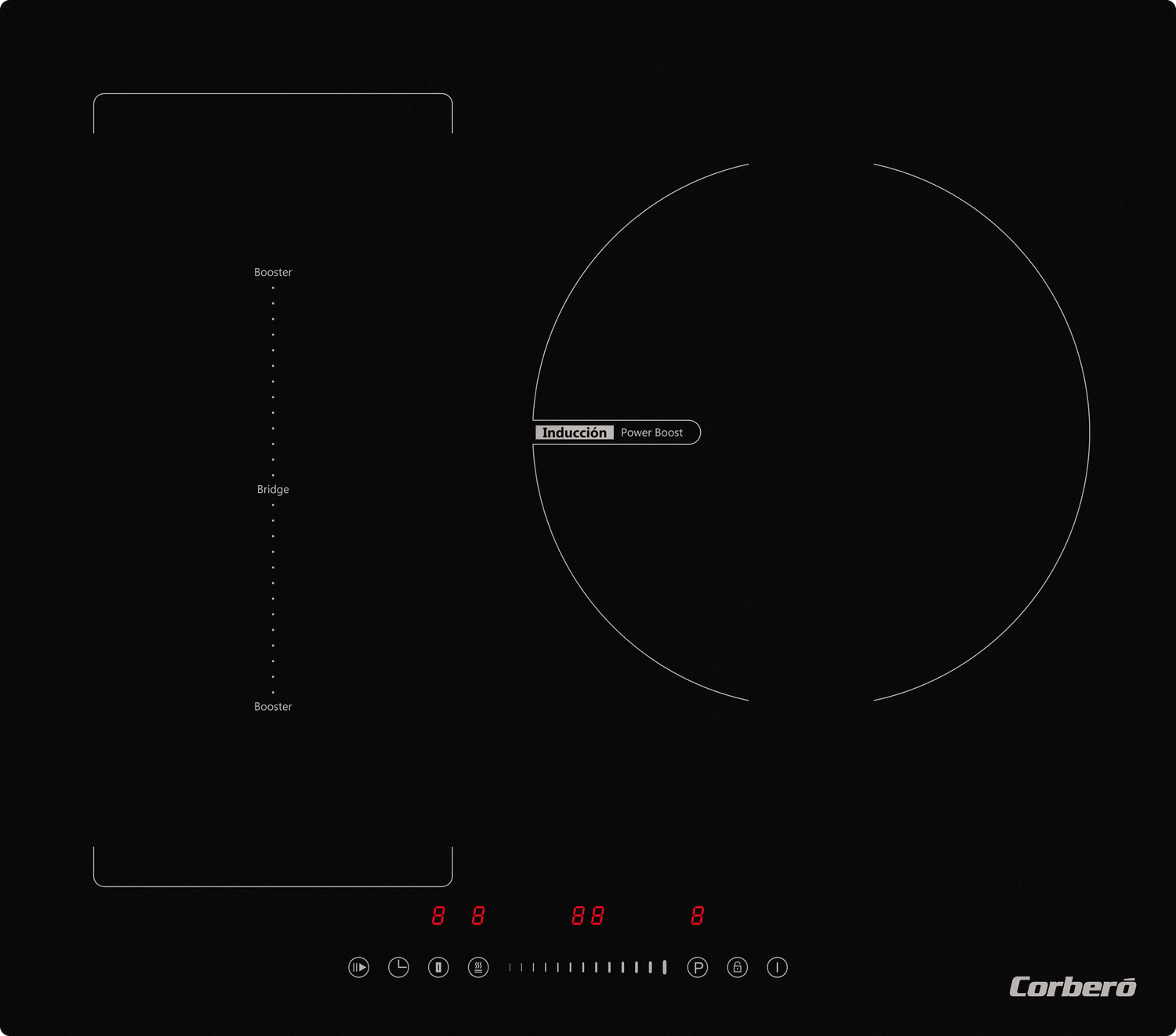 PLACA INDUÇÃO 2 FLEX + 1 ZONA
