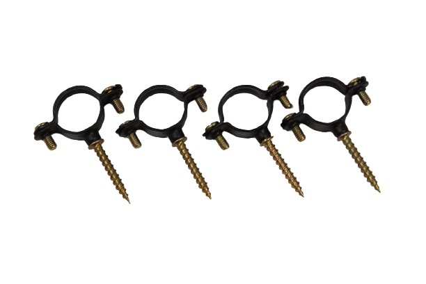 4 ABRAÇADEIRAS SIMPLES PLAST. C/ESP 22MM