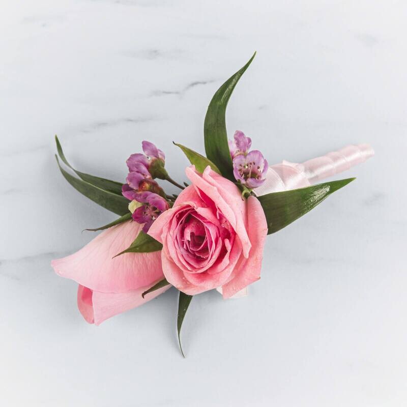 Pink Rose Boutonnière