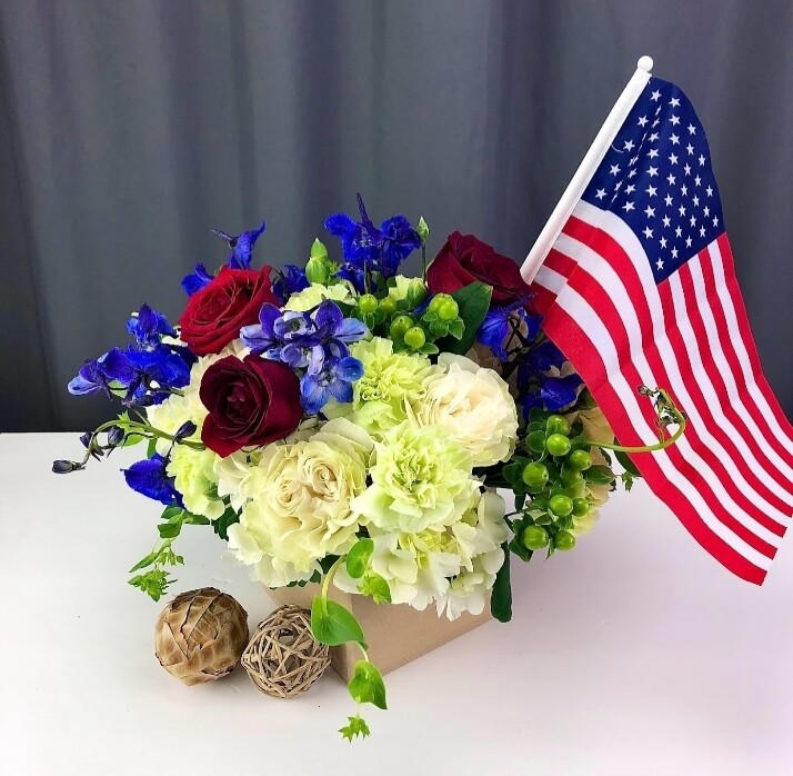 Red White And Blue Flowers