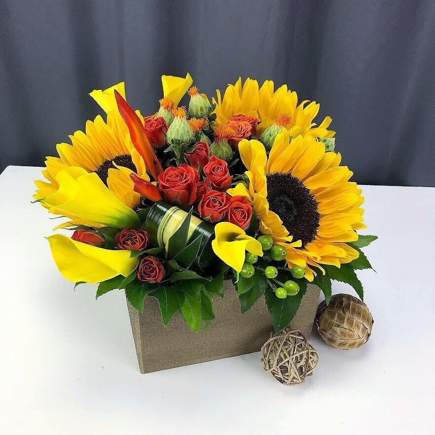 Picnic Box Floral Arrangement