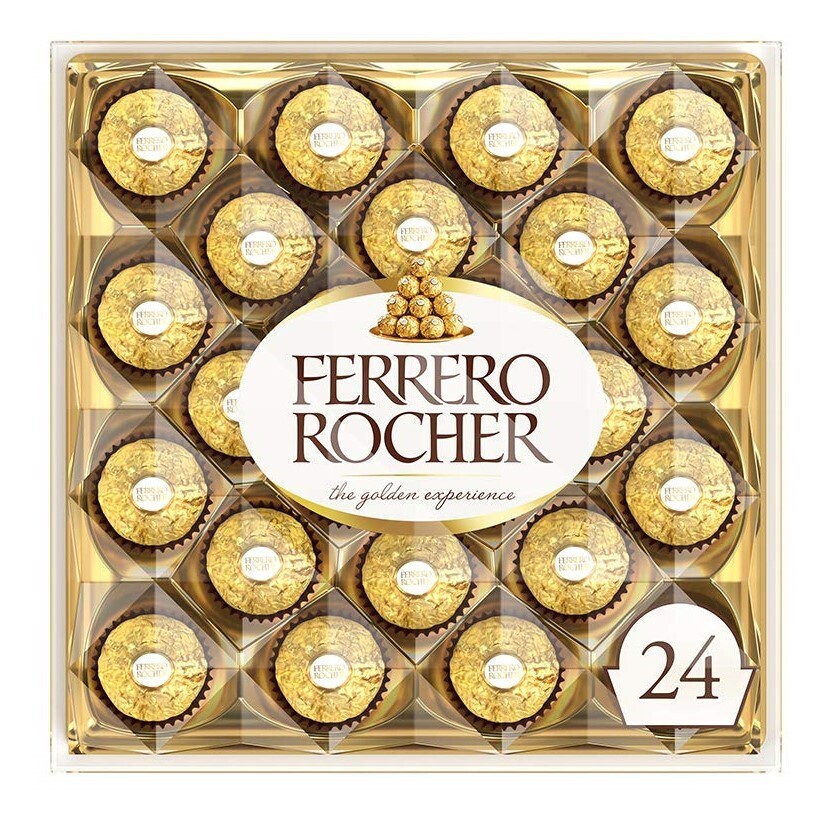 Ferrero Rocher Chocolates, Fine Hazelnut 24 pieces (10.6 oz)