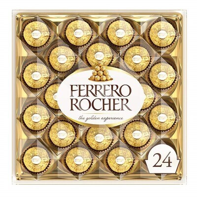 Ferrero Rocher Chocolates, Fine Hazelnut 24 pieces (10.6 oz)