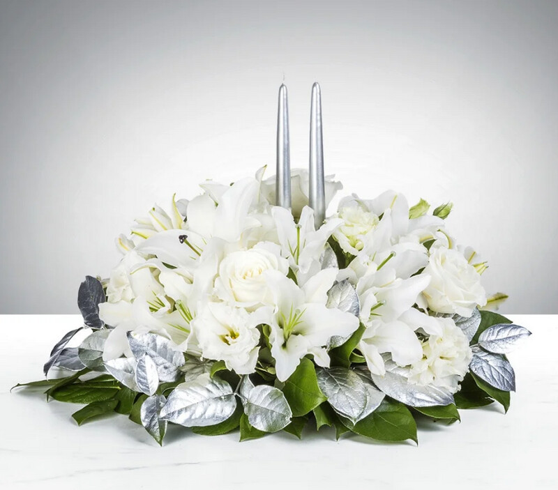 Silver Christmas Centerpiece