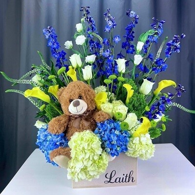 Blue Garden Floral Arrangement