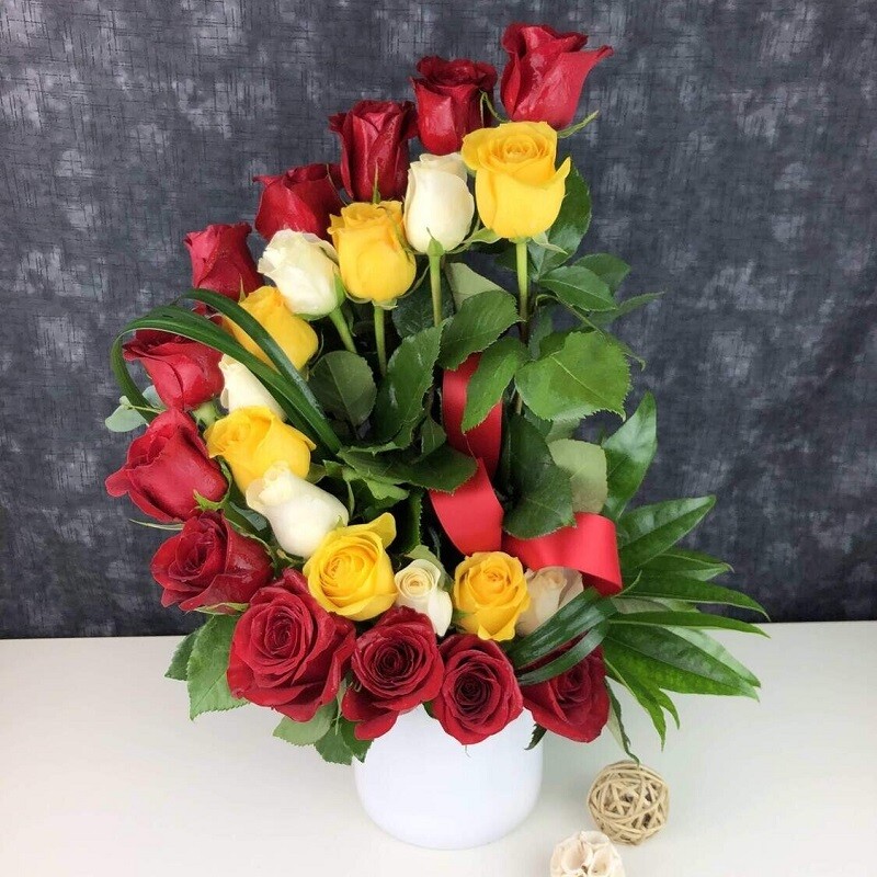 Spiral Of Roses Floral Arrangement