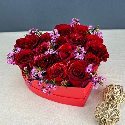 Be My Valentine Rose Box Floral Arrangement