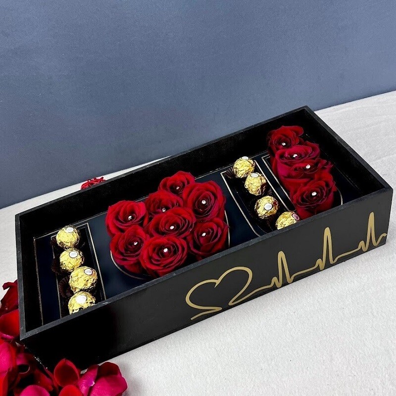 My Golden Chocolate Heart Roses in Maryland