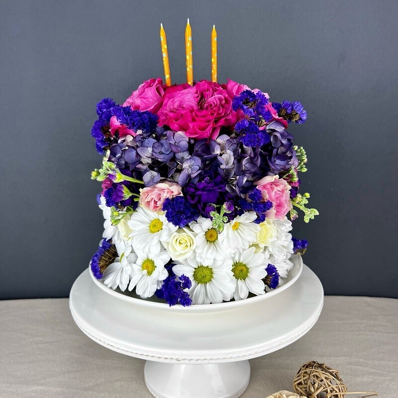 Purple Floral Cake