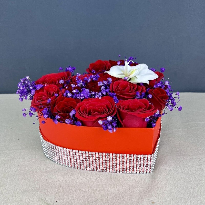 Rhinestones Heart Box