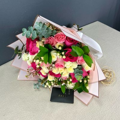 Wrapped Bouquet of Roses