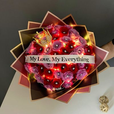 Wrapped Bouquet With Lights (Ramo Buchon)