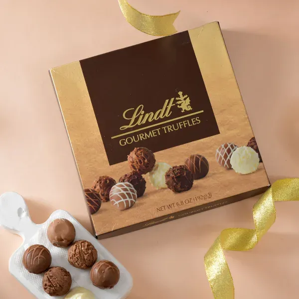 Lindt Gourmet Chocolate Candy Truffles Gift Box - (6.8 oz) 12 pieces