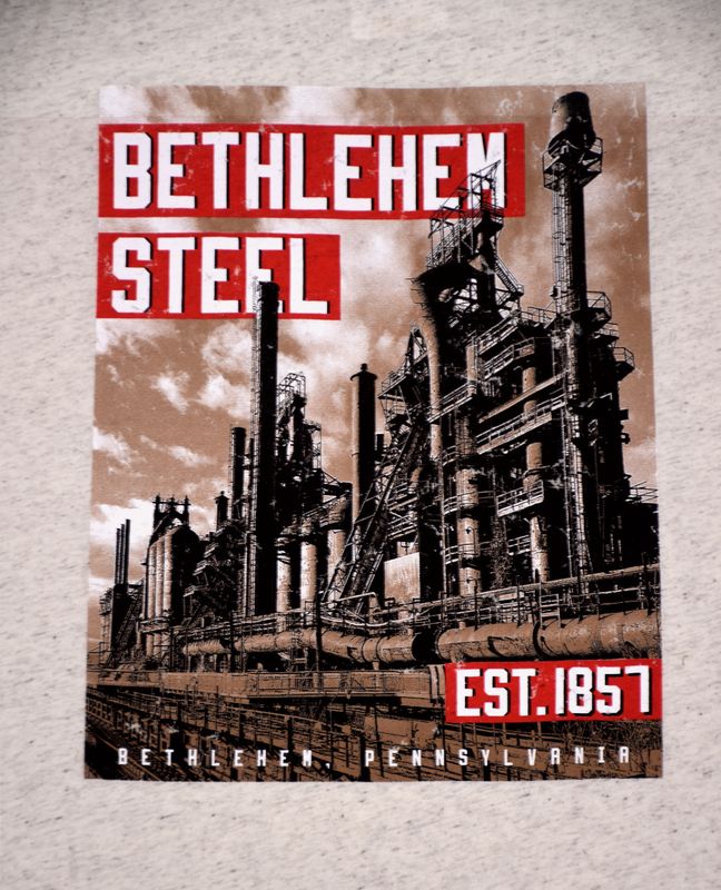 Bethlehem Steel Stacks TShirt Cream
