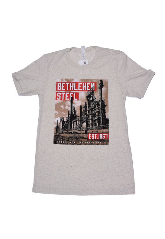 Bethlehem Steel Stacks TShirt Cream