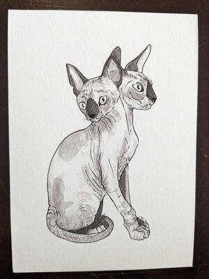 Two Headed Cat Print