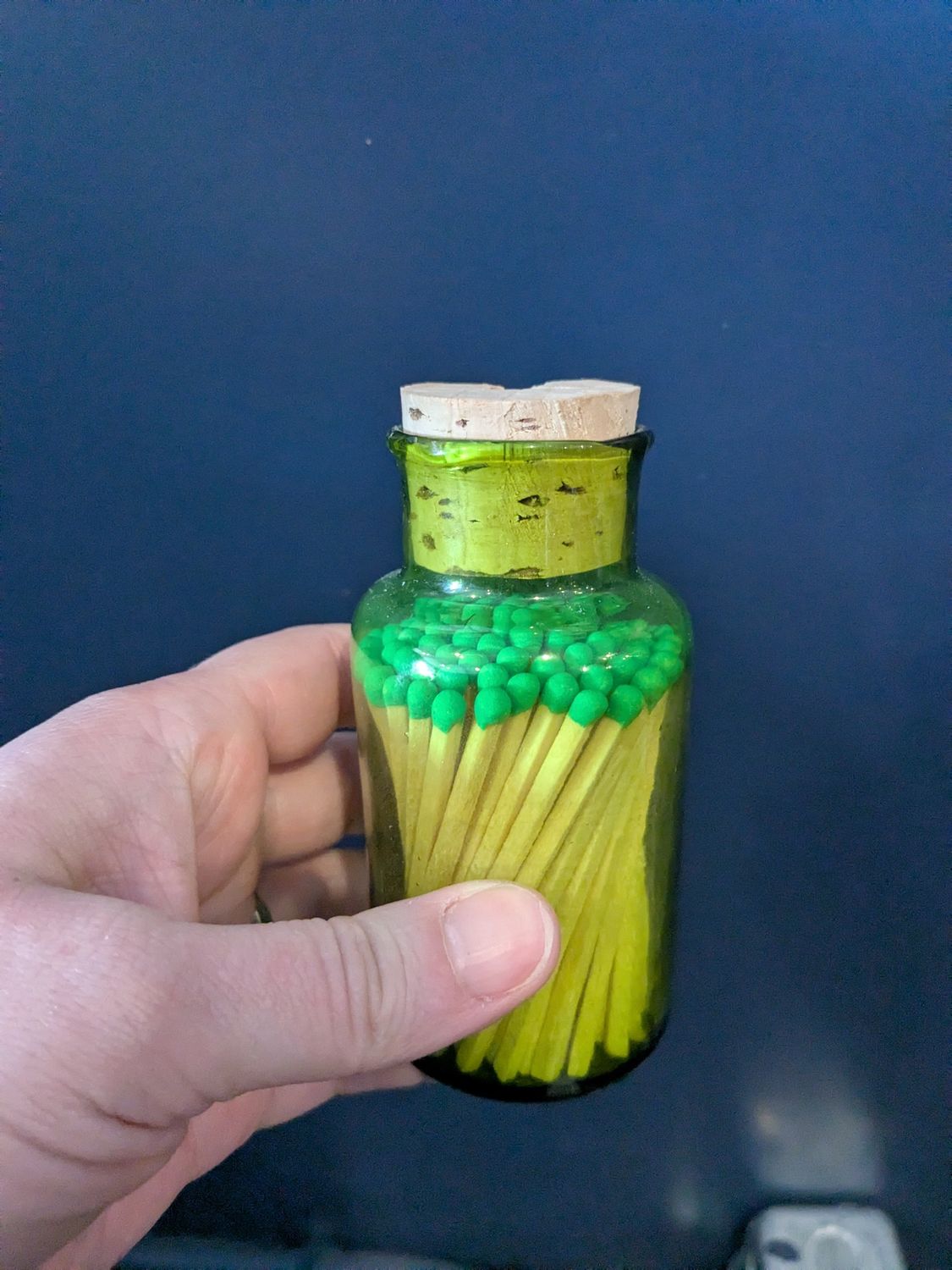 Aspen Matches in Coloured Vessel
