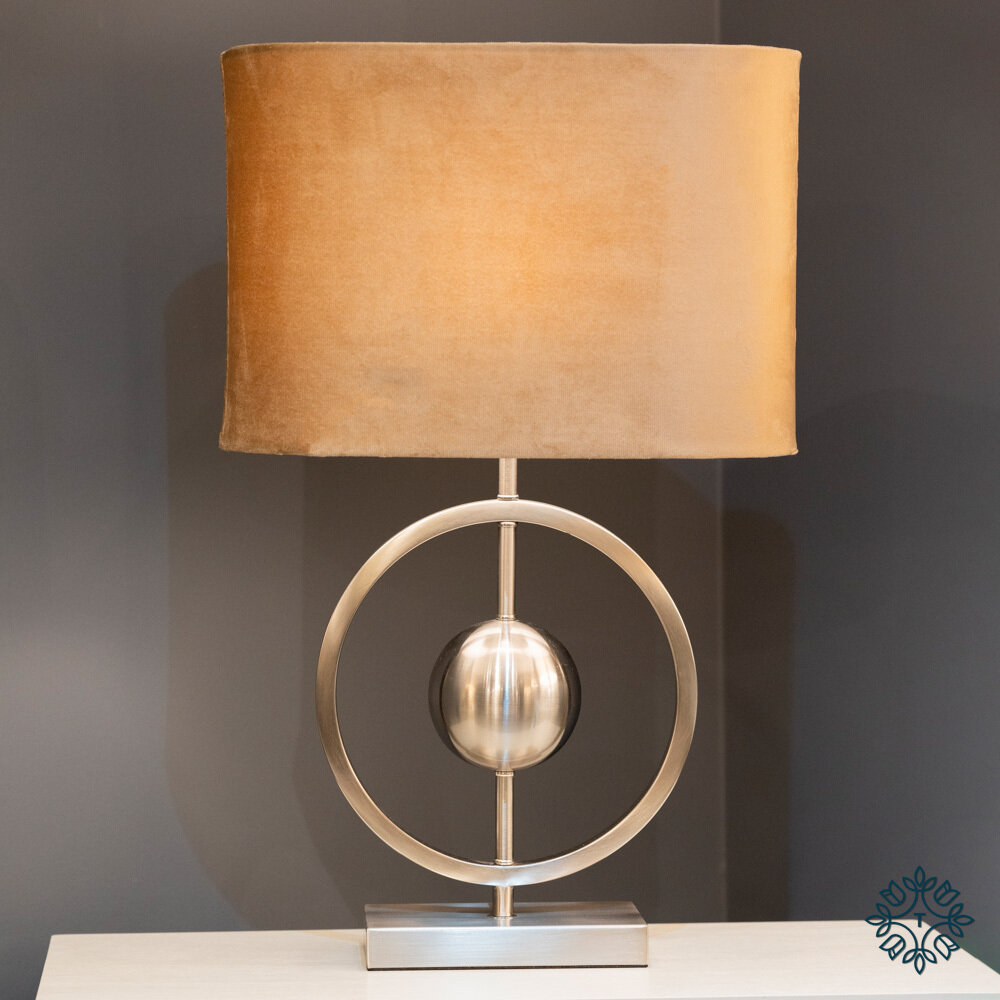 Aura Table Lamp Satin Silver 58cm