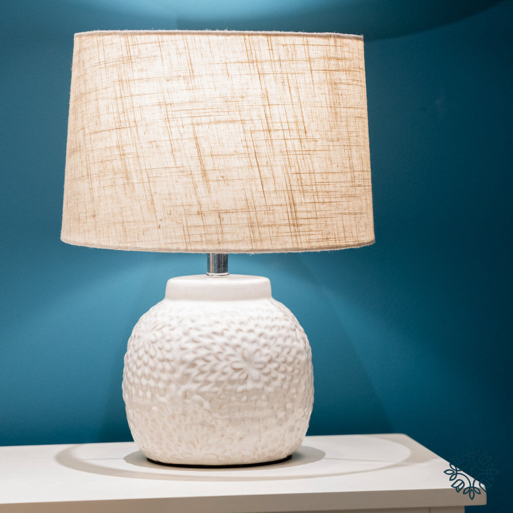 Hazel Bedside Table Lamp Cream 38cm