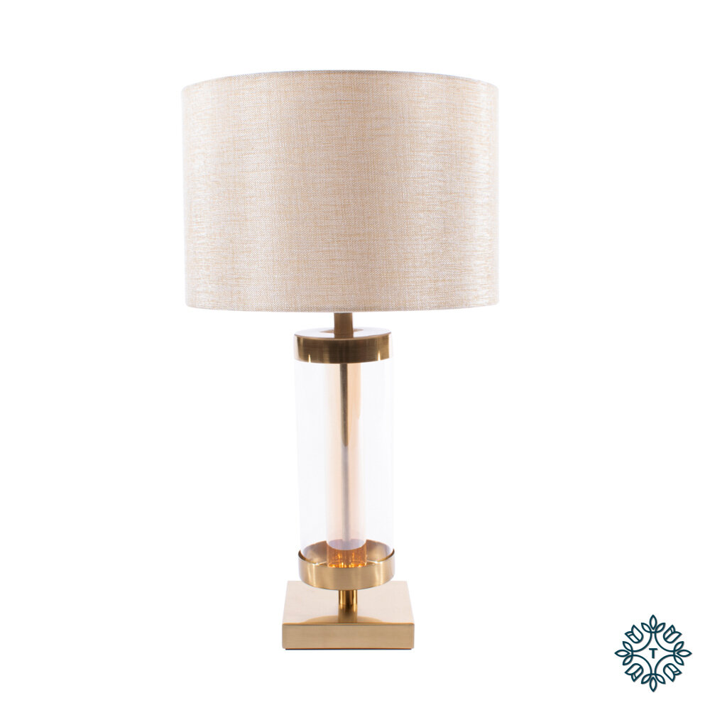 Jane Glass Cylinder Lamp Bronze Gold 54cm