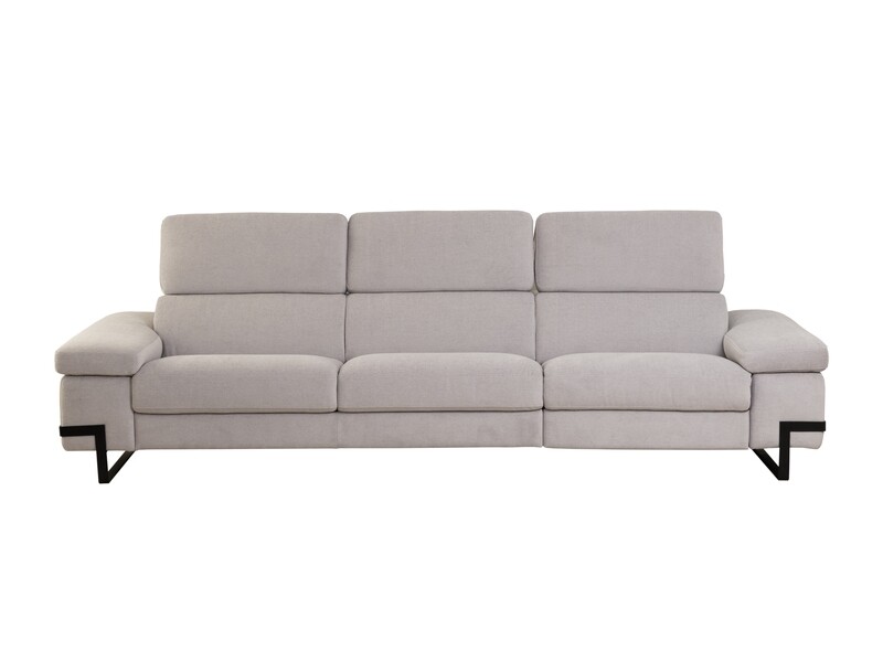 3-Seater Amantea Electric Recliner Sofa in Cream and Grey