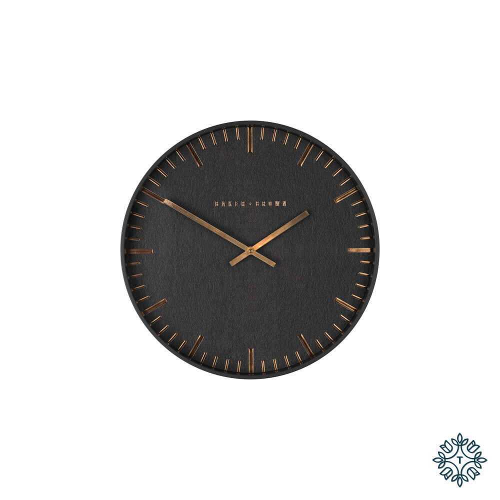 Baker and brown noir clock gold 40cm