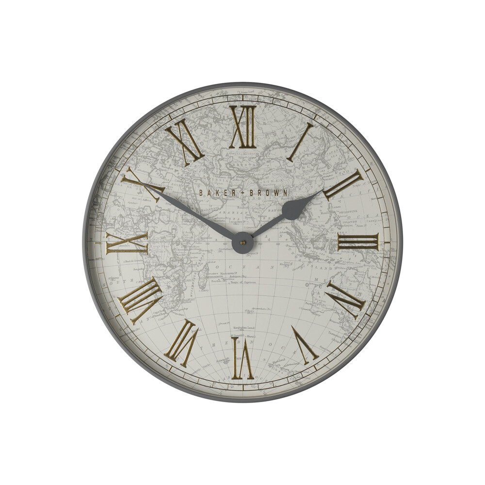 Baker and brown atlas clock White 50cm