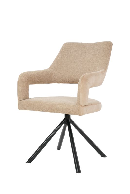 Belle 360 Swivel Dining Chair | Beige |