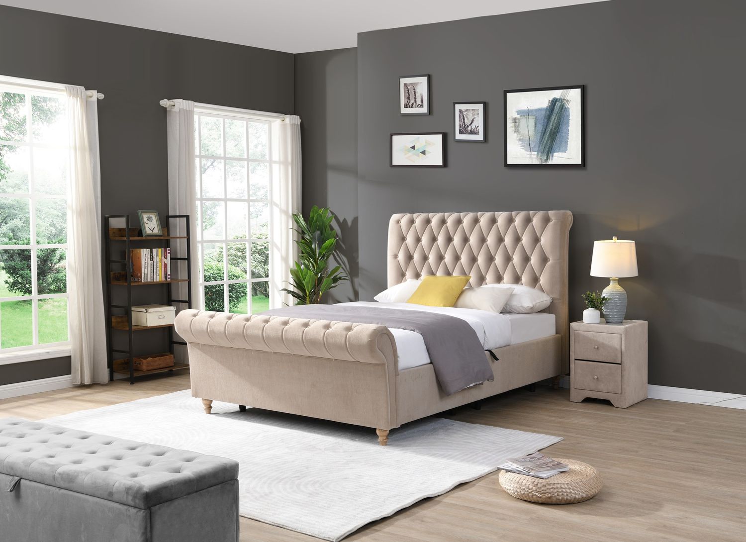 Kilkenny Gas Lift Bed- Mink