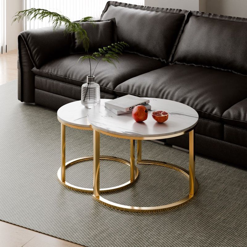 Vienna 2 marble coffee tables