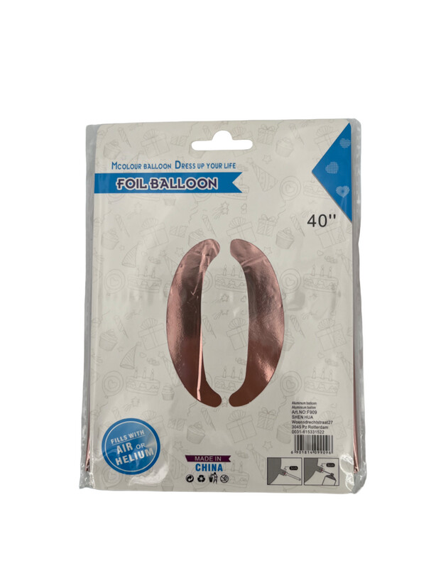 Rosé Folieballon Getallen 0-9 (100cm)