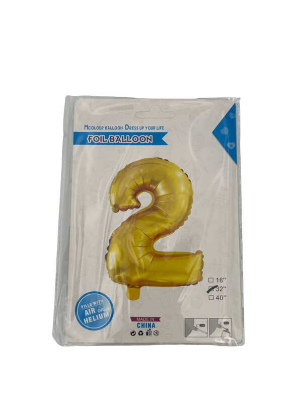 Gouden Folieballon Getallen 0-9 (80cm)