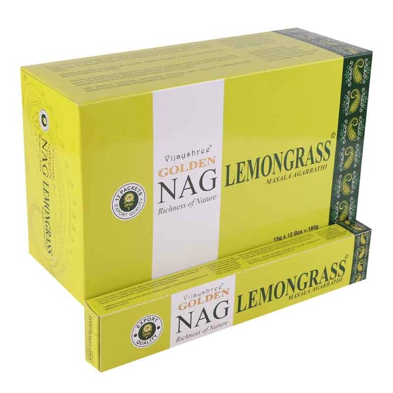 Golden Lemongrass Wierookstokjes 12 doosjes 15 gram