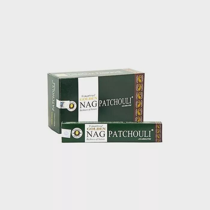 Golden Patchouli Wierookstokjes 12 doosjes 15 gram