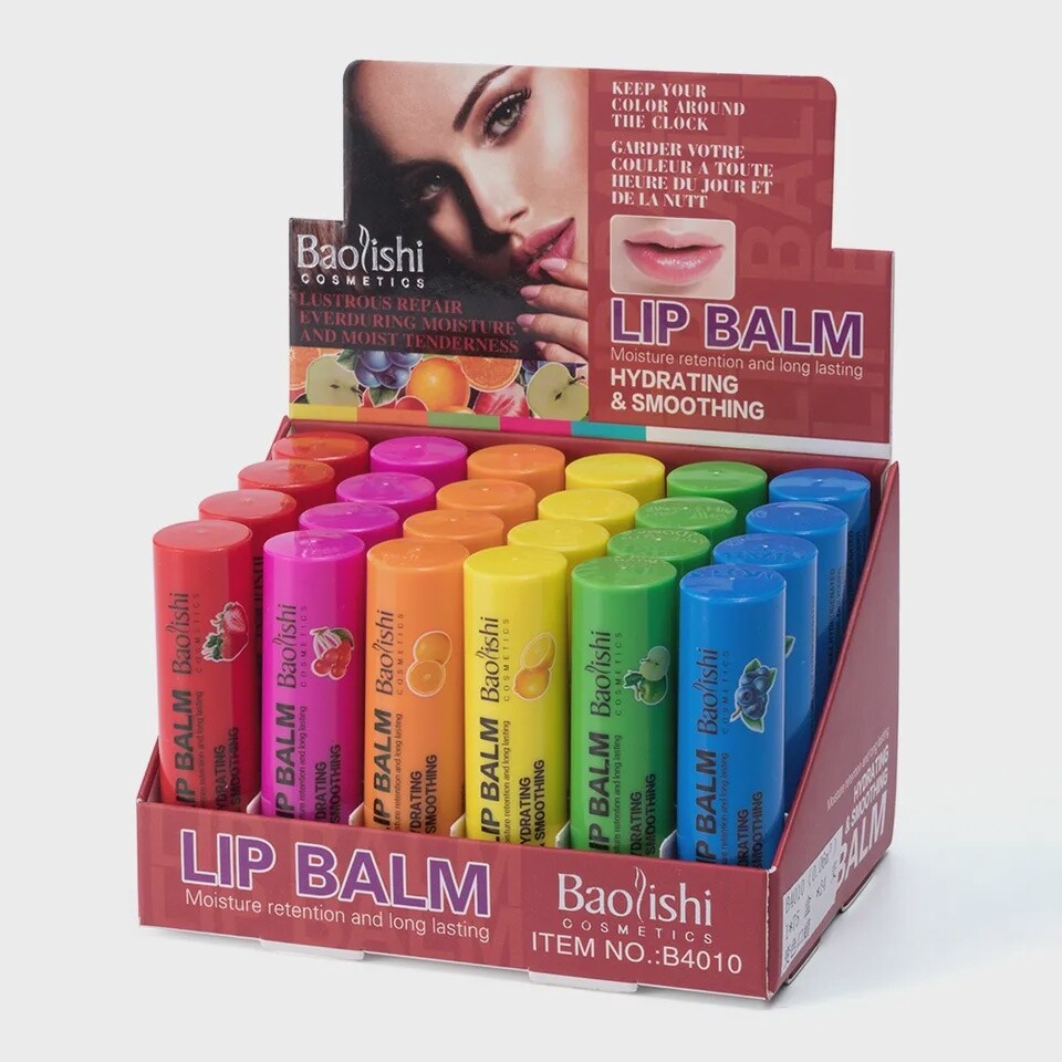 Baolishi Lipbalm 6 kleuren 36 stuks