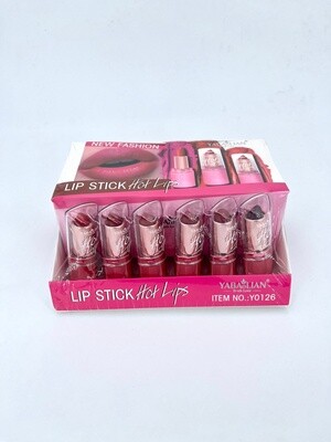 YaBaoLian Hot Lips Lipstick 6 kleuren 24 in een doos