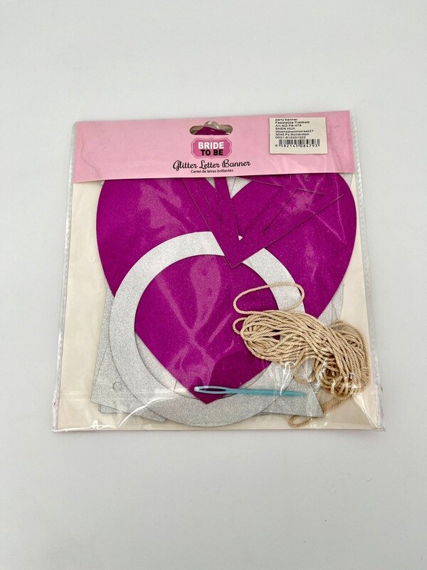 Bride to be Wedding Banner Slingers met Ringen en Hartjes