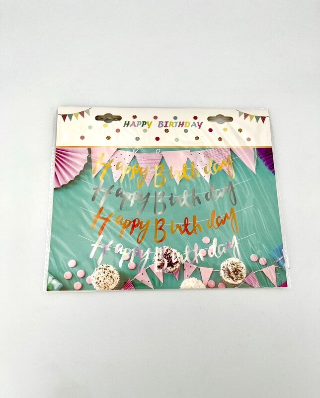 Happy Birthday Letter Slinger Goud of Zilver