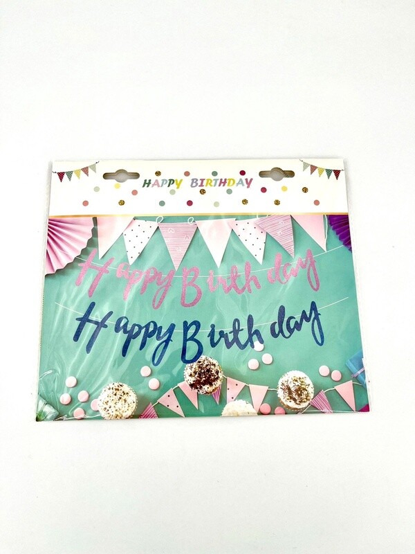 Happy Birthday Slingers roze of blauw